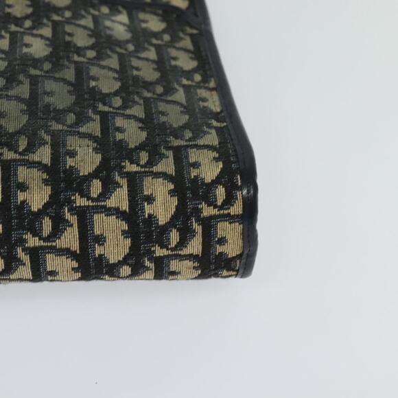 DIOR Trotter Canvas Shoulder Bag Navy Gold - Picture 14 of 16